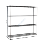 Rayonnage neutre 180x45 Cm  - Coloris Noir | 75300040 | COMBISTEEL