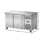Meuble pâtissier 2 portes positive dessus inox & centrale | THPA2100TN | SKYRAINBOW