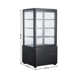 Mini vitrine à dessert 68L réfrigérée panoramique | RT68B1 | CUISTANCE