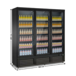 Armoire vitrée 3 portes battante 1600L. | 75260110 | COMBISTEEL