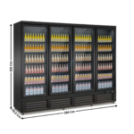Armoire vitrée 4 portes battante 2000L. | 75260115 | COMBISTEEL