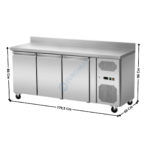 Meuble table réfrigérée - 3 portes pleines | THSNACK3200TN | SKYRAINBOW