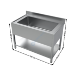 Plonge évier spécial grand bac 1200x700 | 73331300 | COMBISTEEL