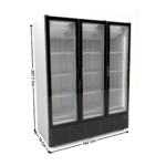 Armoire vitrée 3 portes battante 1560L. | 70721015 | COMBISTEEL