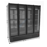 Armoire vitrée 4 portes battante 1850L. | 70721130 | COMBISTEEL