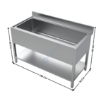 Plonge évier spécial grand bac 1400x700 | 73331305 | COMBISTEEL