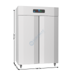 Armoire négative GN2/1 1400L. - 2 portes pleine - Démontable | PAVL14SEWAC | ATLAS COLD