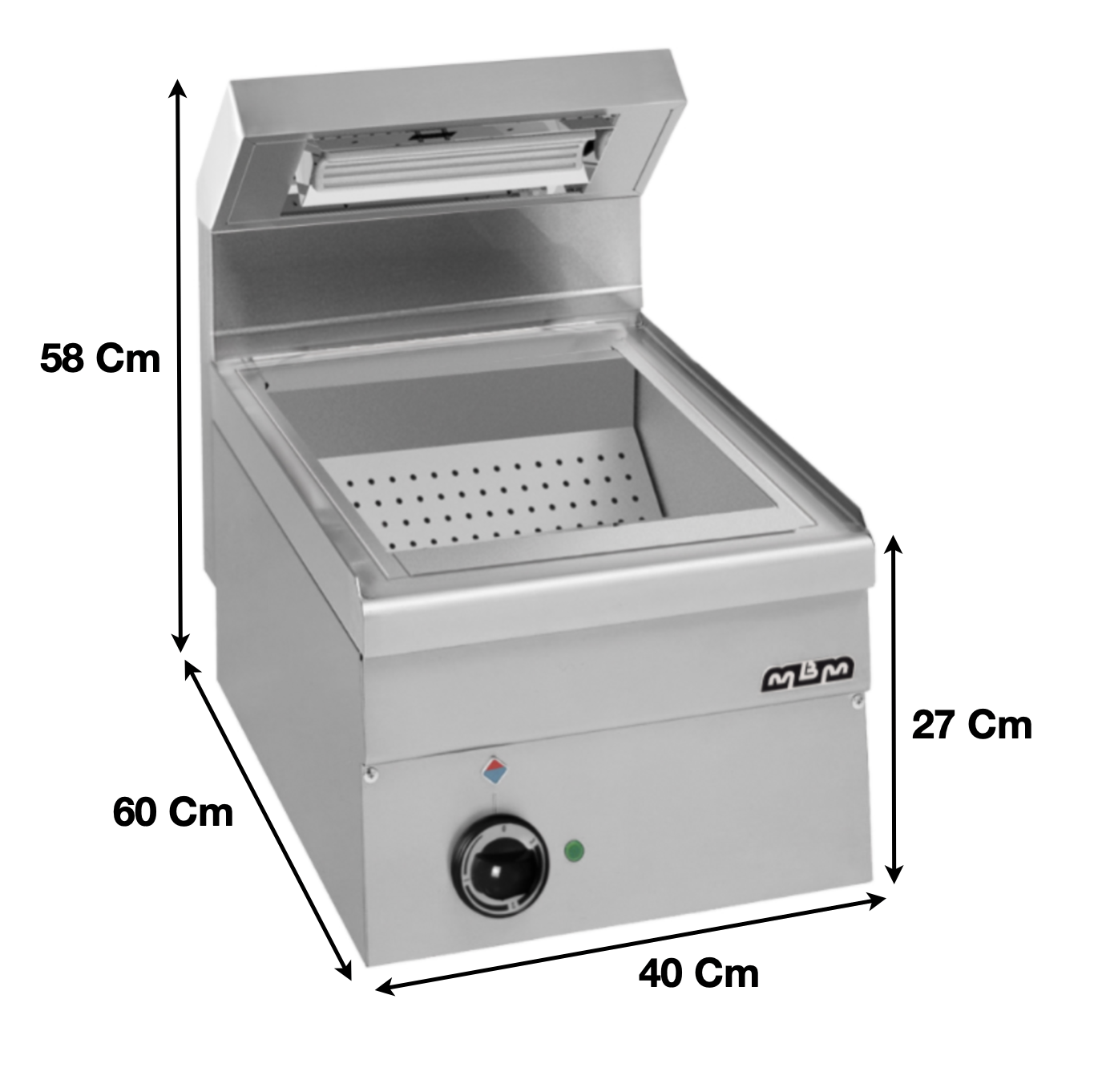 Bac à frites MBM avec lampe chauffante infrarouge