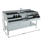 Meuble cocktails neutre - 160 cm - Série ECO | 70840015 | COMBISTEEL