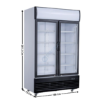 Armoire vitrée 2 portes battantes 800L. | 75270100 | COMBISTEEL