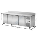 Meuble table réfrigérée - 4 portes pleines | THSNACK4200TN | SKYRAINBOW