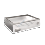 Plaque - Plancha 1 zone chromée - LARGE | ME60W | MIRROR