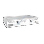 Plaque - Plancha 2 zones chromée - X-LARGE | ME90W | MIRROR