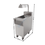 Poste de salage 40cm - XPRIME Series | SALSTAE700 | MIRROR