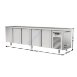 Meuble Table réfrigérée 5 portes positive GN1/1 | MRG300C | CORECO
