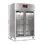Armoire négative GN2/1 1400L. - 2 portes vitrées | IE140R9G | DIAMOND