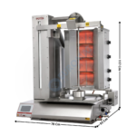 Machine à kebab 4 Zones GAZ - AUTOMATIQUE Série PRO | ROBOKM080 | POTIS