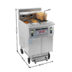 Friteuse électrique haut rendement avec filtration  12L. + 22L. - Gamme ECO | CFPF1222 | CASSELIN