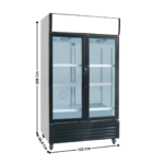 Armoire à boisson - 2 portes vitrées battantes 810 L. - ECO SERIES | THLC828M2AF | SKYRAINBOW