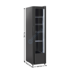 Armoire réfrigérée 300L. Noir - Positive | RC300B | COOL HEAD