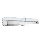 Vitrinette réfrigérée 252cm - 12 x GN1/3 | THV2520380 | SKYRAINBOW