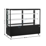 Vitrine de comptoir 150 cm réfrigérée panoramique 580 L. | VP1500 | CUISTANCE