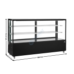 Vitrine de comptoir 180 cm réfrigérée panoramique 700 L. | VP1800 | CUISTANCE
