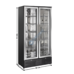Armoire réfrigérée 450L. Noir - Positive - Modèle Compact | DC728 | COOL HEAD