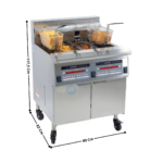 Friteuse électrique haut rendement avec filtration  2 x 22L. - Gamme ECO | CFPF222 | CASSELIN