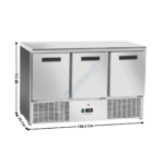 Meuble négative 3 portes GN1/1 - Compact Line | CNX93V | COOL HEAD