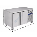 Meuble table congélateur - 2 portes pleines GN1/1 | GN2100BT | CUISTANCE