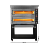Four à pizza 6+6 pizzas 2 niveaux - Version Entièrement Réfractaire  | PO70105DETSUP | SGS GASTRO INTERNATIONAL