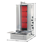 Machine à Kebab 4 Zones Vitro-Céramique - Version HP Electrique - Premium Series | FCE4 | POTIS