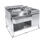 Meuble cocktails neutre - 134 cm - Série PRO | 70830035 | COMBISTEEL