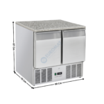 Meuble positive 2 portes GN1/1 - Pizza Line 700 | CRZ90A | COOL HEAD