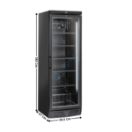 Armoire réfrigérée 350L. Noir - Positive - Sans Canopy | TKG390B | COOL HEAD