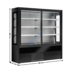 Vitrine murale 150cm compact avec portes coulissantes - HIMALAYA II | WMP150S | COOL HEAD