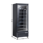 Armoire vitrée 1 porte battante 614 Litres - NOIR - Ligne GMS | RCG750B | COOL HEAD