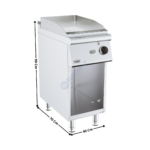 Plaque grillade 1 zone gaz / Acier sur meuble - Série ECO | 71780445 | COMBISTEEL