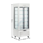 Vitrine positive panoramique 440L. - BLANC - Bakery Line | VRP404W | VERSUS