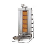 Machine à kebab 5 zones Gaz - Série ECO | 70490015 | COMBISTEEL