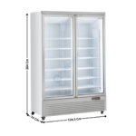 Armoire vitrée 2 portes battante 1081 Litres - BLANC - Ligne GMS | RCG1350 | COOL HEAD