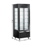 Vitrine positive panoramique 440L. - NOIR - Chocolate Line | CHC404B | VERSUS