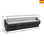 Vitrine réfrigérée 294,5cm - GAMME 800 TOP | VED830R | DOCRILUC
