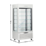Vitrine positive panoramique 600L. - BLANC - Bakery Line | VRP604W | VERSUS