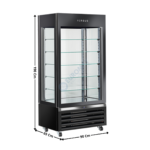 Vitrine positive panoramique 600L. - NOIR - Bakery Line | VRP604B | VERSUS