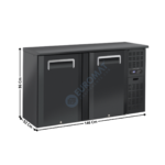Arrière bar 2 portes battantes pleine | QB200 | COOL HEAD