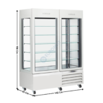 Vitrine positive panoramique 970L. - BLANC - Bakery Line | VRP804W | VERSUS