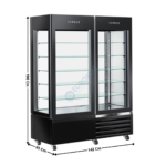 Vitrine positive panoramique 970L. - NOIR - Bakery Line | VRP804B | VERSUS