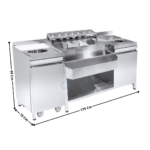 Meuble cocktails neutre - 179 cm - Série PRO | 70830040 | COMBISTEEL